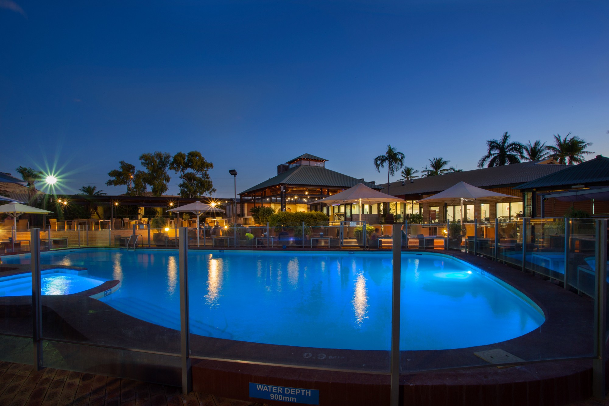 The pool at Karratha International Hotel